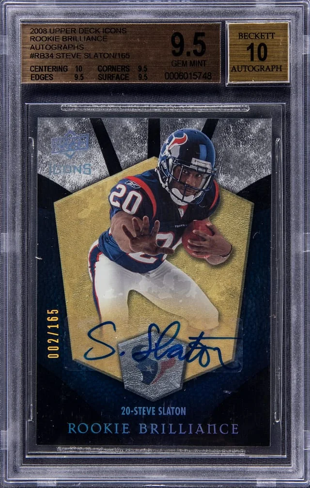 2008 Upper Deck Steve Slaton Icons Brilliance Autographs #RB34 card image