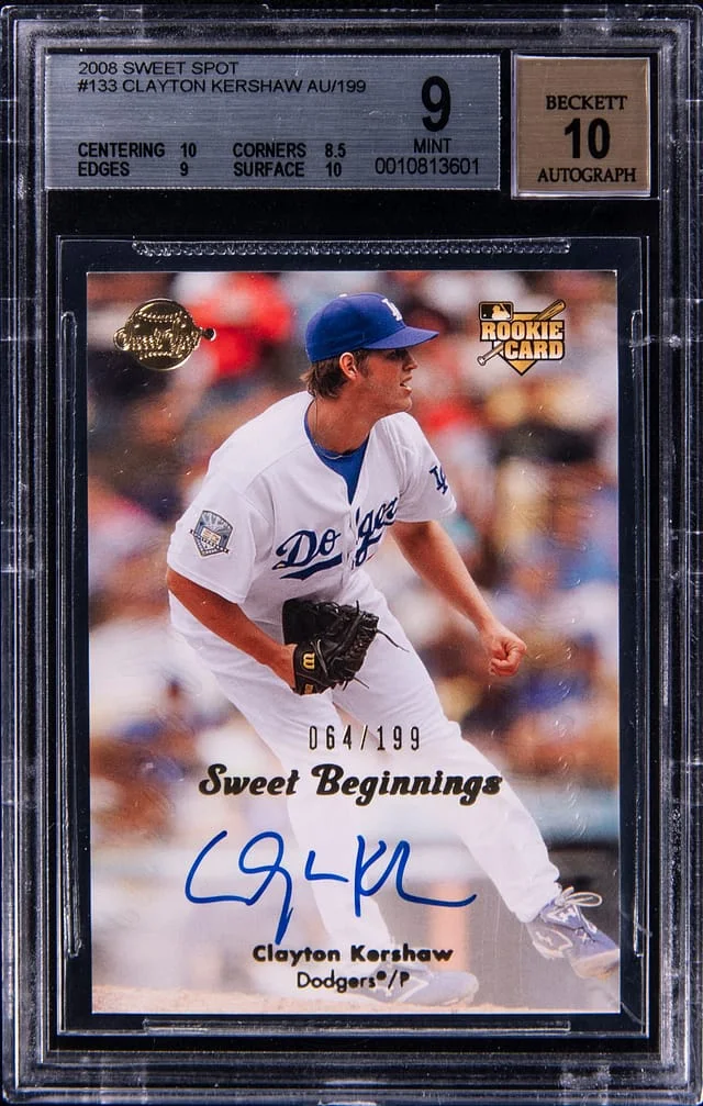 2008 Upper Deck Sweet Spot Clayton Kershaw Autograph #133 card image