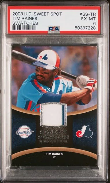 2008 Upper Deck Sweet Spot Tim Raines Game-Used Swatches #SS-TR card image