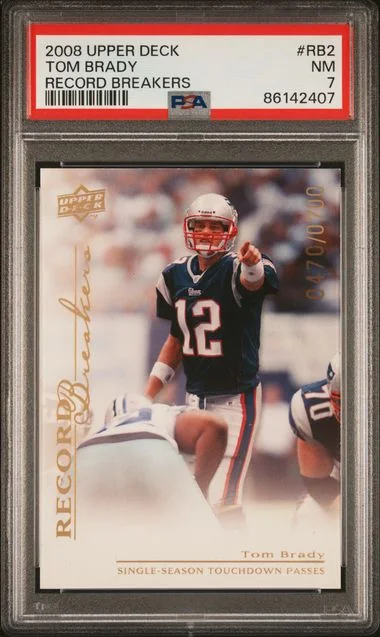 2008 Upper Deck Tom Brady Record Breakers #RB2 card image