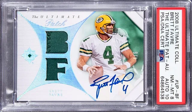 2008 Upper Deck Ultimate Collection Brett Favre The Ultimate Patch Autographs #UP-BF card image