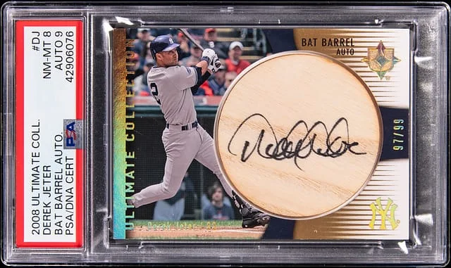 2008 Upper Deck Ultimate Collection Derek Jeter Bat Barrel Autograph #UBB-DJ card image