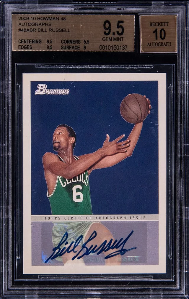 2009-10 Bowman Bill Russell 48 Autograph #48A-BR card image