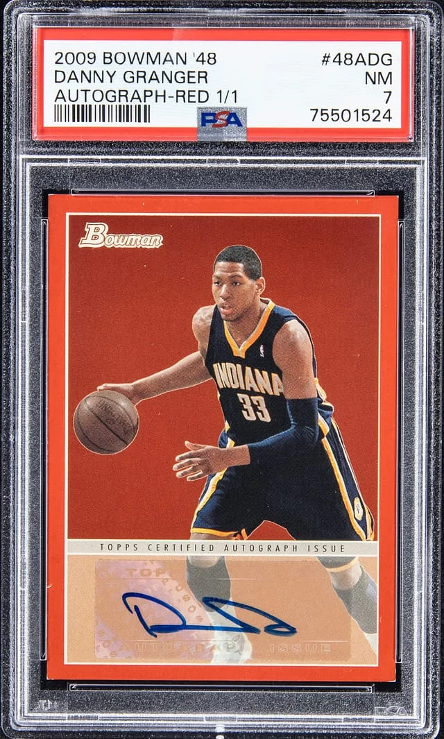 2009-10 Bowman Danny Granger 48 Autograph Red #48A-DG card image