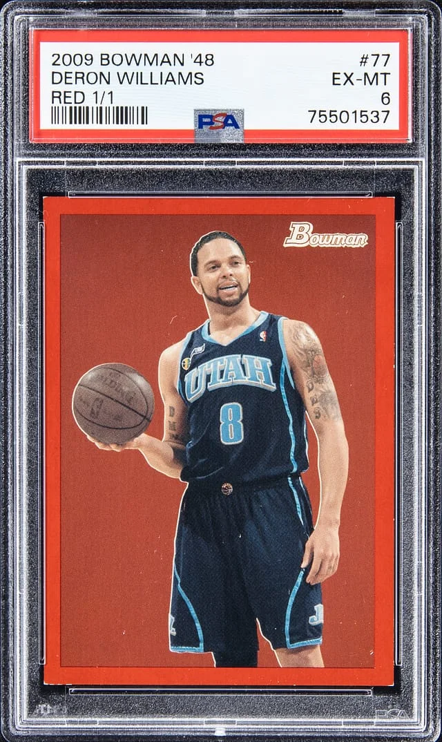 2009-10 Bowman Deron Williams 48 Red #77 card image