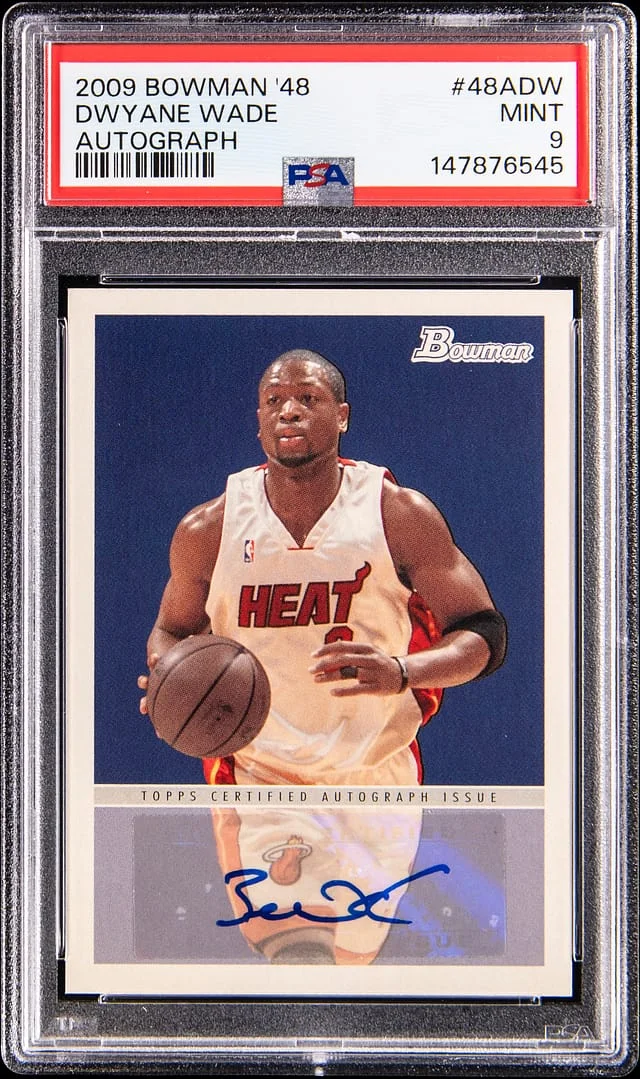 2009-10 Bowman Dwayne Wade 48 Autograph #48A-DW card image