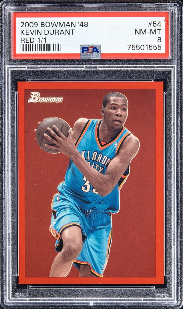 2009-10 Bowman Kevin Durant 48 Red #54 card image