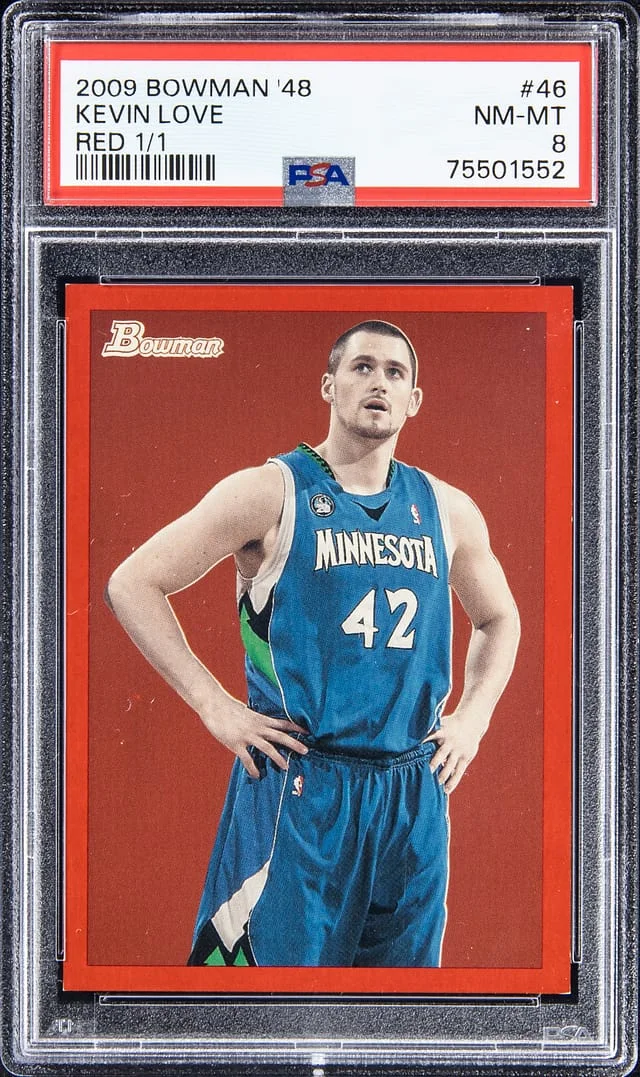 2009-10 Bowman Kevin Love 48 Red #46 card image