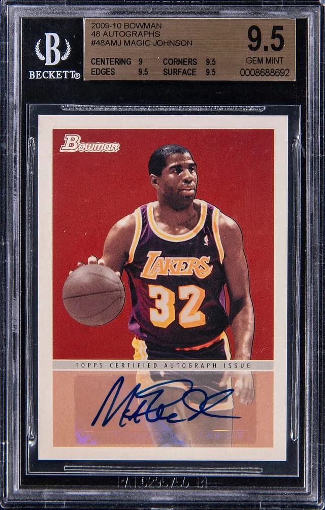 2009-10 Bowman Magic Johnson 48 Autographs #48A-MJ card image