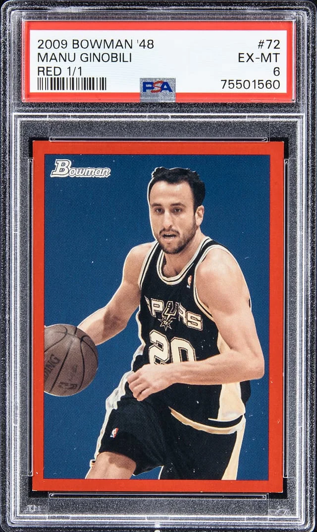 2009-10 Bowman Manu Ginobli 48 Red #72 card image