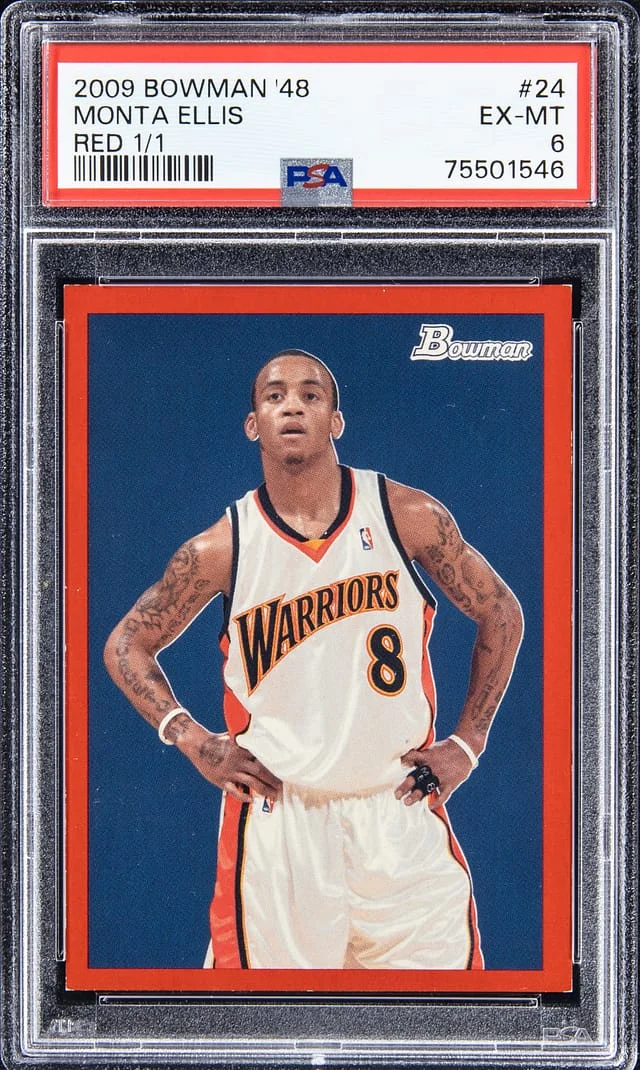 2009-10 Bowman Monta Ellis 48 Red #24 card image