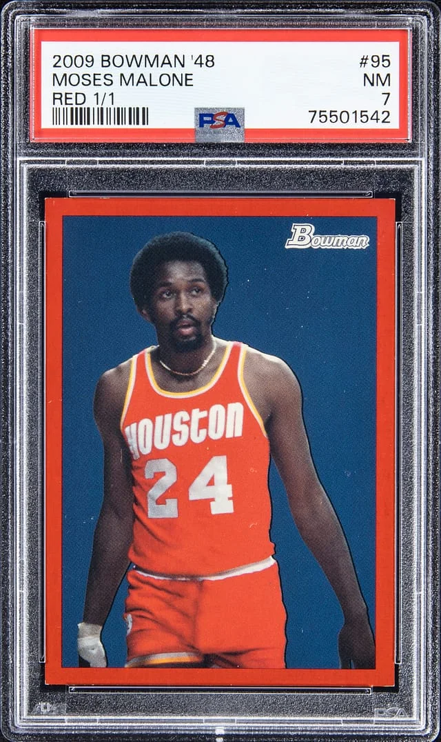 2009-10 Bowman Moses Malone 48 Red #95 card image
