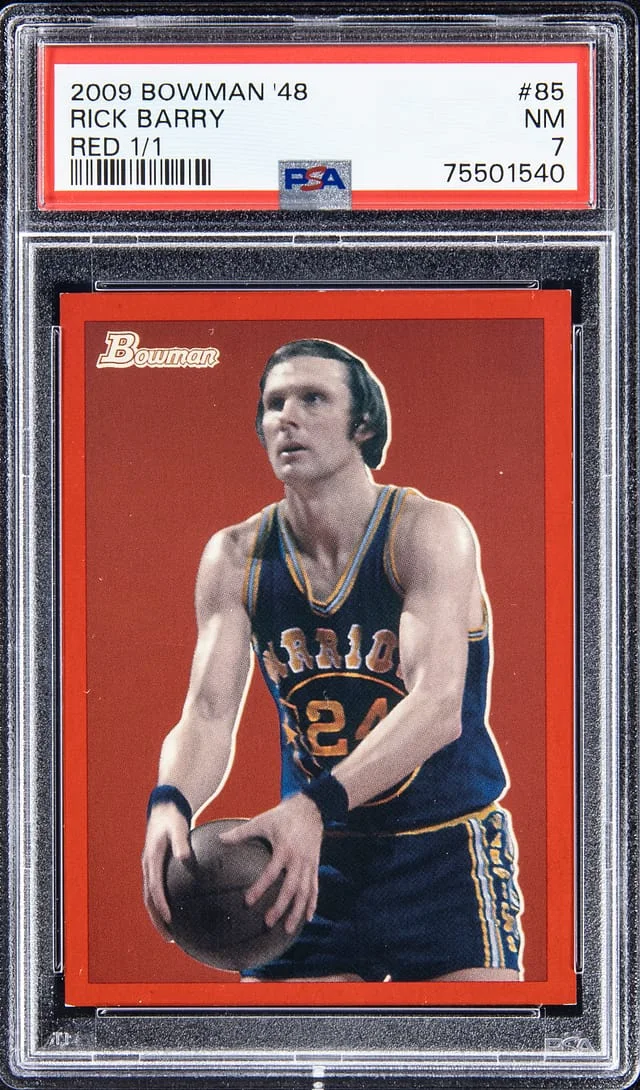 2009-10 Bowman Rick Barry 48 Red #84 card image