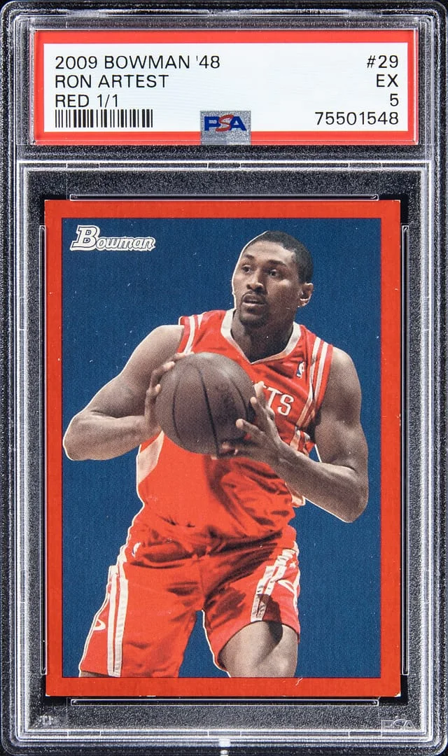2009-10 Bowman Ron Artest (Metta World Peace) 48 Red #29 card image
