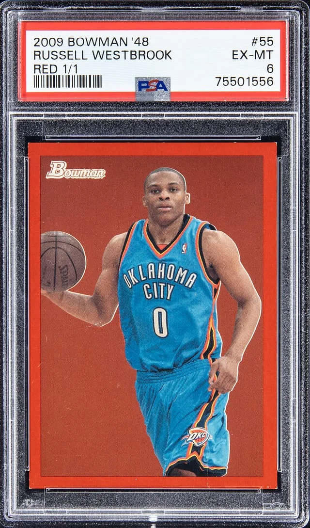 2009-10 Bowman Russell Westbrook 48 Red #55 card image
