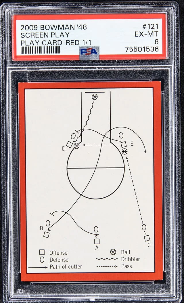 2009-10 Bowman Screen Play 48 Play Card Red #121 card image