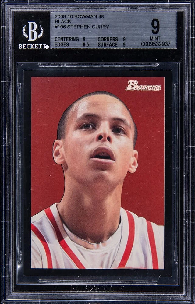 2009-10 Bowman Stephen Curry 48 Black #106 card image