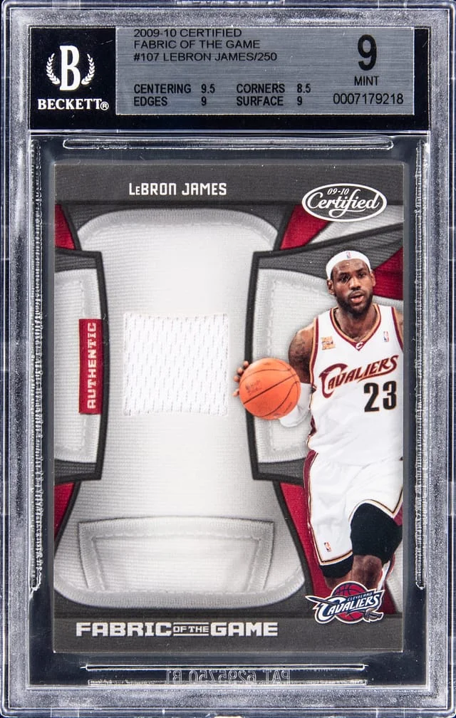 2009-10 Certified LeBron James Fabric of the game #107 card image