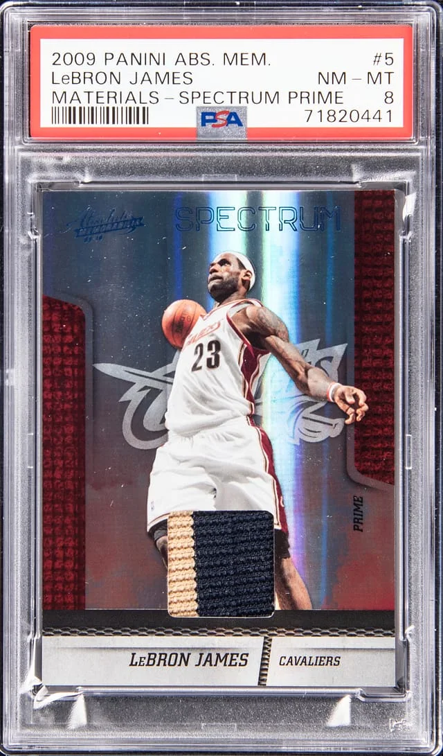 2009-10 Panini Absolute LeBron James Memorabilia Materials Spectrum Prime #5 card image