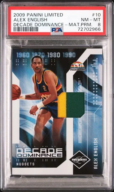 2009-10 Panini Alex English Limited Decade Dominance Material Prime #10 card image