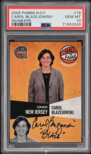 2009-10 Panini Carol Blazejowski Hall Of Fame Monikers #18 card image