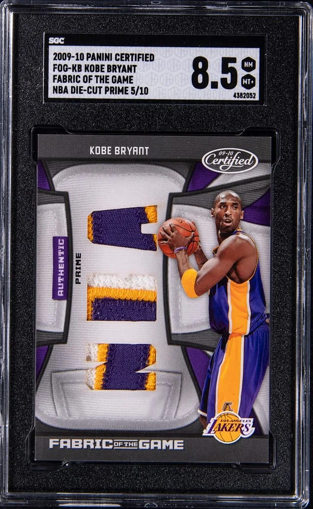 2009-10 Panini Certified Kobe Bryant Fabric of the Game NBA Die-Cut Prime #FDG-KB card image