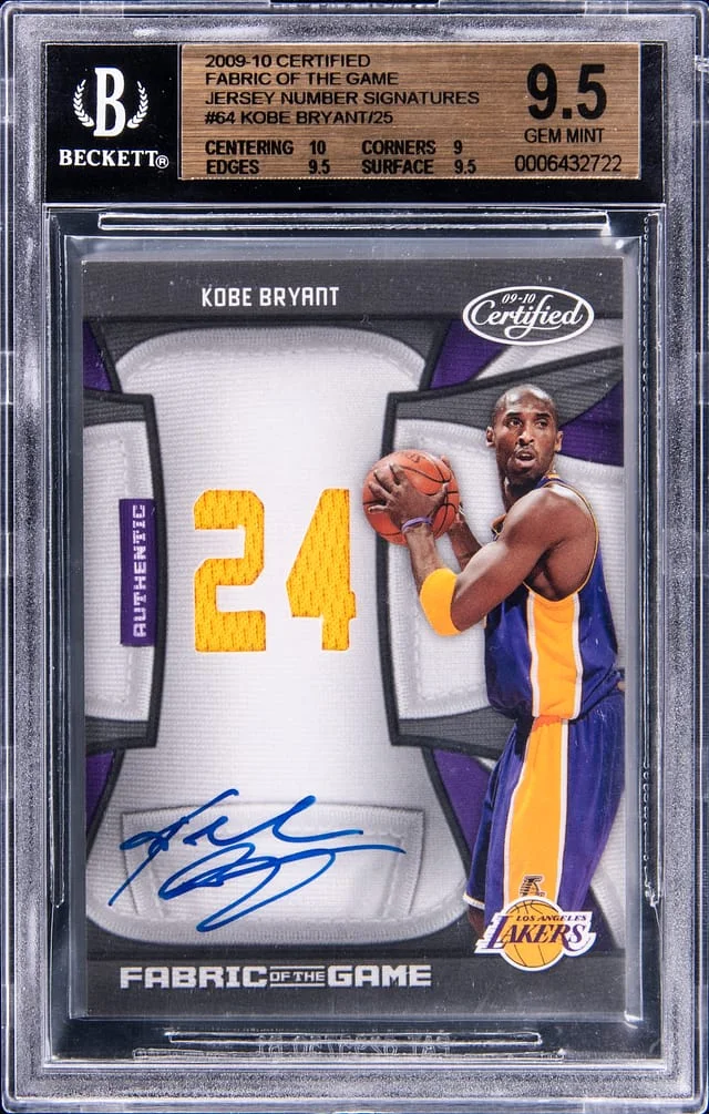2009-10 Panini Certified Kobe Bryant Fabric of the Game Jersey Number Prime Signatures #FOG-KB card image