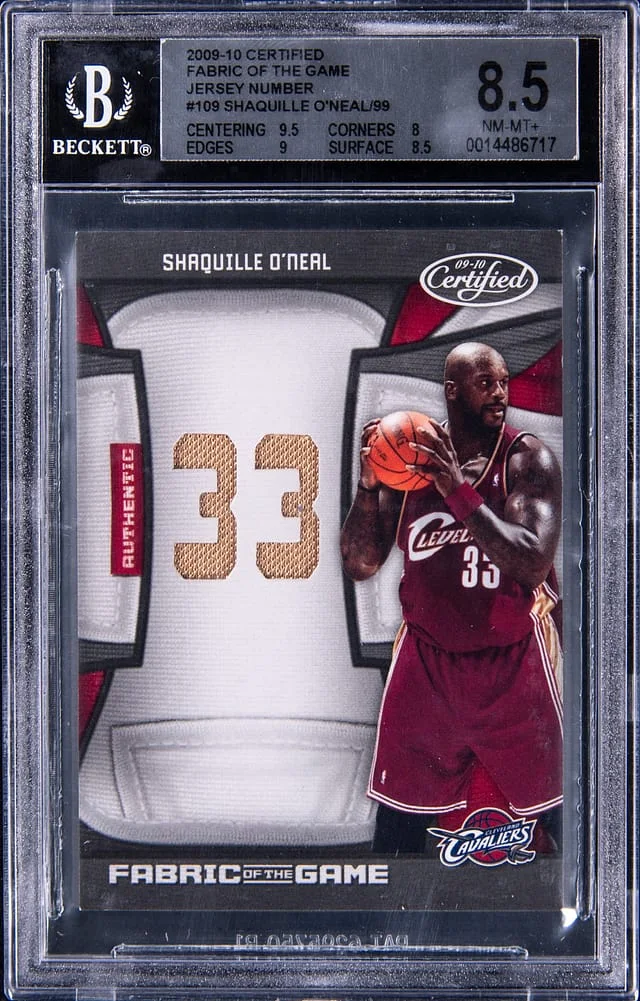 2009-10 Panini Certified Shaquille O'Neal Fabric of the Game Jersey Number #109 card image