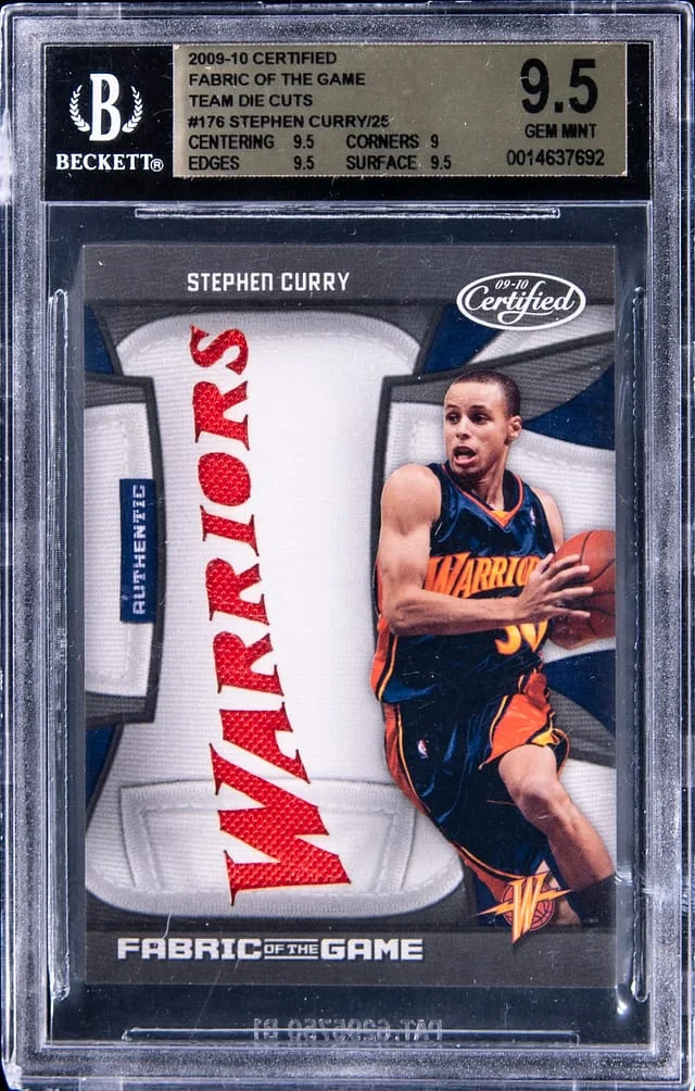 2009-10 Panini Certified Stephen Curry Fabric of the Game Team Die Cuts #176 card image