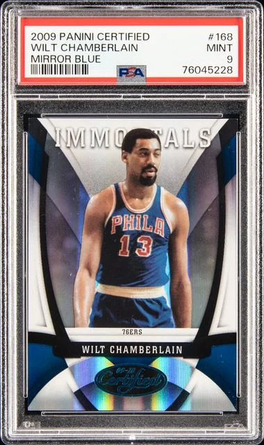 2009-10 Panini Certified Wilt Chamberlain Mirror Blue #168 card image
