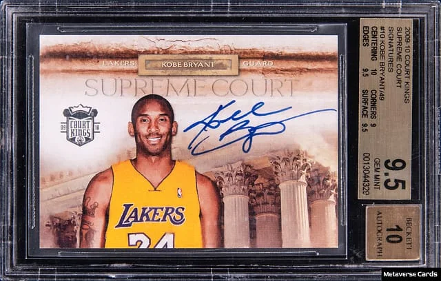 2009-10 Panini Court Kings Kobe Bryant Supreme Court Signatures #10 card image