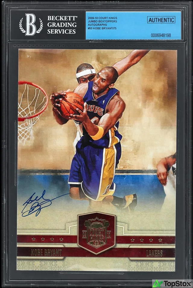 2009-10 Panini Court Kings Kobe Bryant Jumbo Boxtoppers Autographs #50 card image