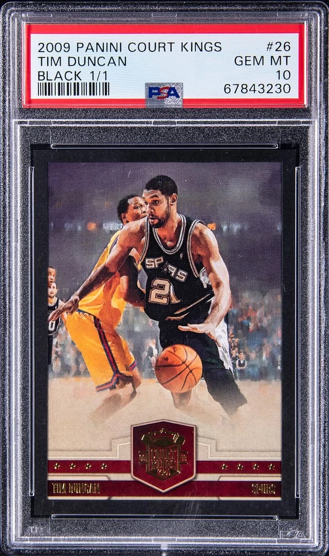 2009-10 Panini Court Kings Tim Duncan Black #26 card image