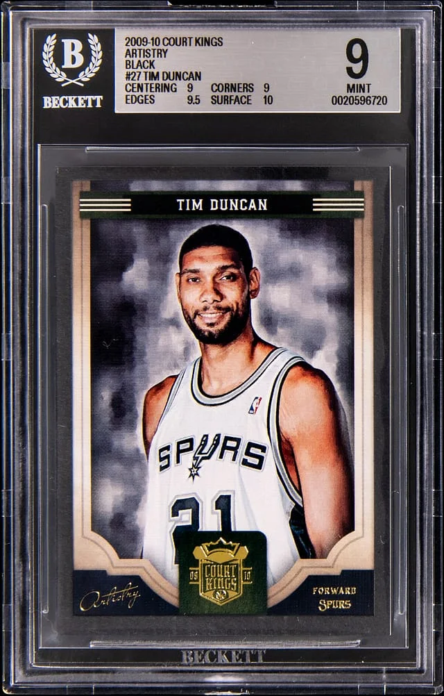 2009-10 Panini Court Kings Tim Duncan Artistry Black #27 card image