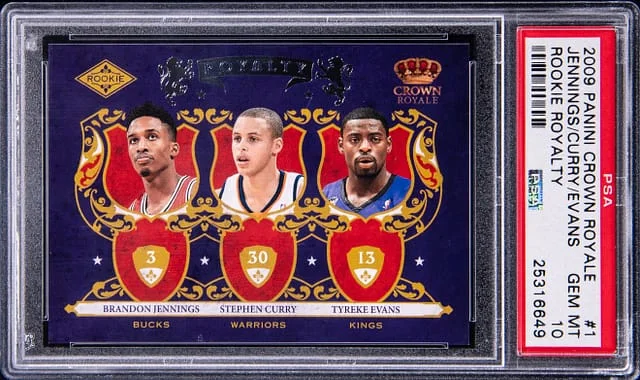2009-10 Panini Crown Royale Brandon Jennings/Stephen Curry/Tyreke Evans Royalty #1 card image