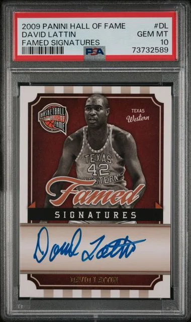 2009-10 Panini David Lattin Hall Of Fame Famed Signatures #DL card image