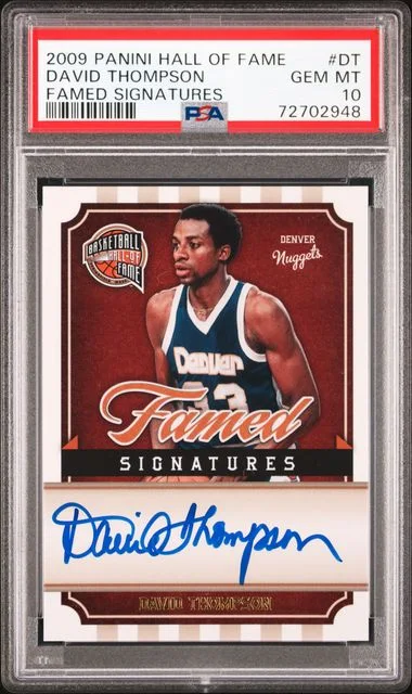 2009-10 Panini David Thompson Hall Of Fame Famed Signatures #DT card image