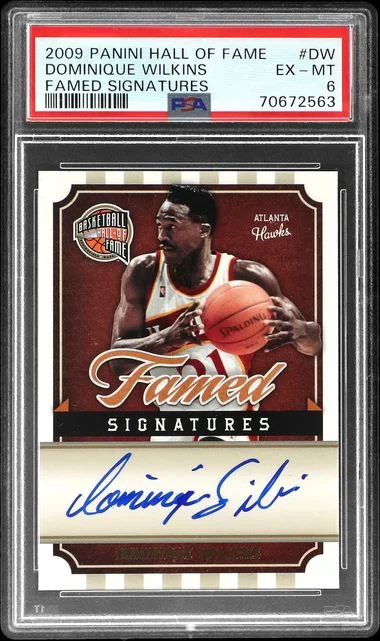2009-10 Panini Dominique Wilkins Hall Of Fame Famed Signatures #DW card image