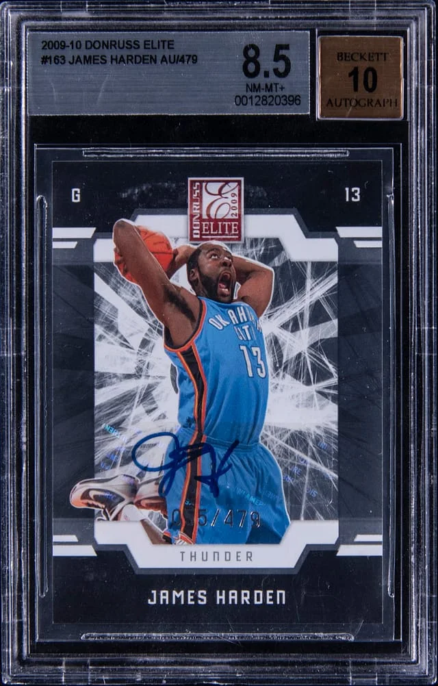 2009-10 Panini Donruss James Harden Elite Autograph #163 card image