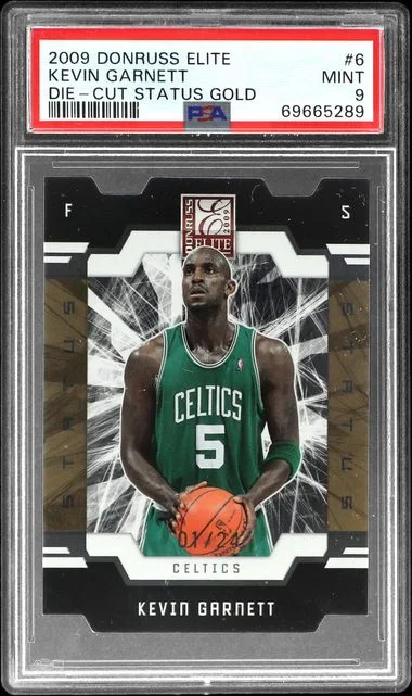 2009-10 Panini Donruss Kevin Garnett Elite Die-Cut Status Gold #6 card image