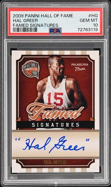 2009-10 Panini Hal Greer Hall Of Fame Famed Signatures #HG card image