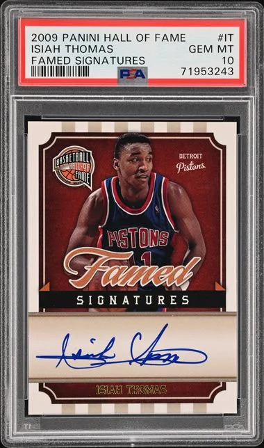 2009-10 Panini Isiah Thomas Hall Of Fame Famed Signatures #IT card image