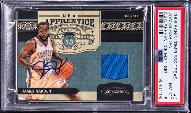2009-10 Panini James Harden Timeless Treasures NBA Apprentice Material Signature #3 card image