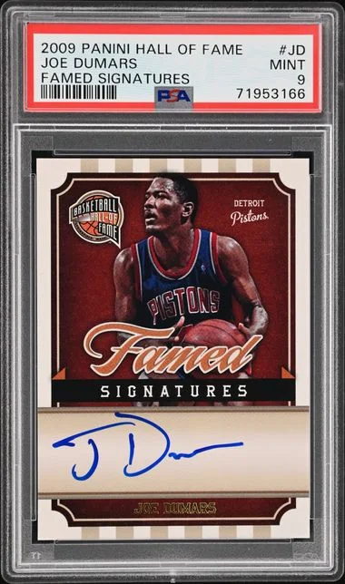 2009-10 Panini Joe Dumars Hall Of Fame Famed Signatures #JD card image