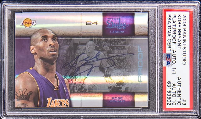 2009-10 Panini Kobe Bryant Studio Platinum Proof Autographs #3 card image