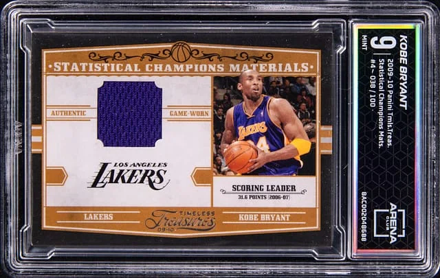 2009-10 Panini Kobe Bryant Timeless Treasures Statistical Champions Materials Signatures #4 card image