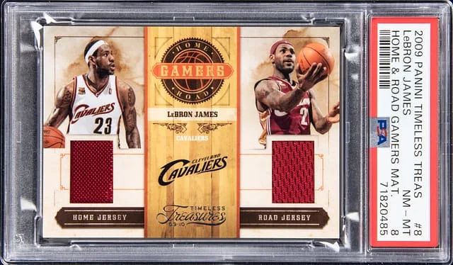 2009-10 Panini LeBron James Timeless Treasures Home & Road Gamers Materials #8 card image