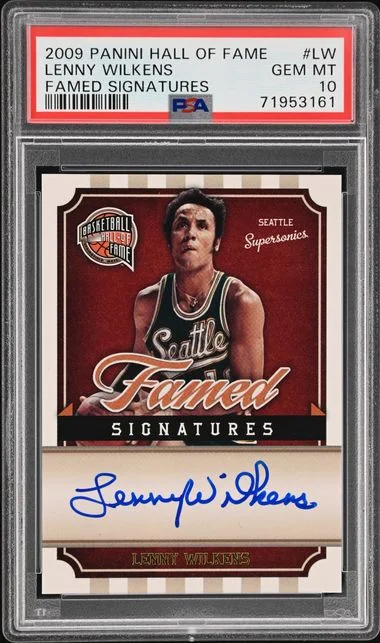 2009-10 Panini Lenny Wilkens Hall Of Fame Famed Signatures #LW card image