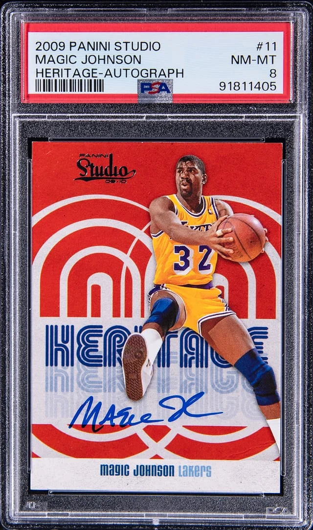 2009-10 Panini Magic Johnson Studio Heritage Autograph #11 card image