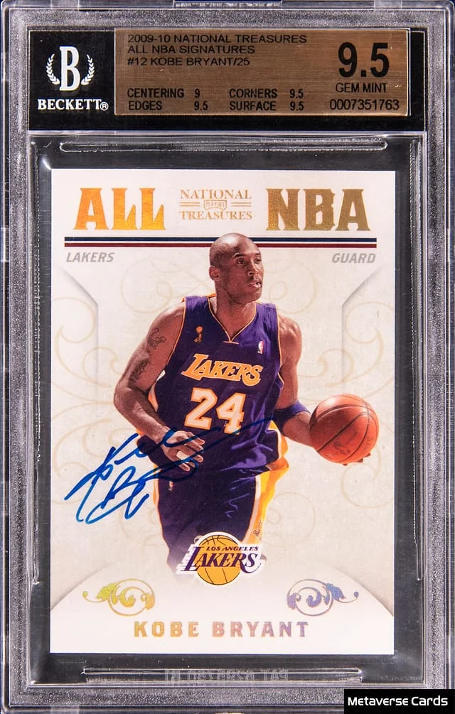 2009-10 Panini National Treasures Kobe Bryant All NBA Signatures #12 card image